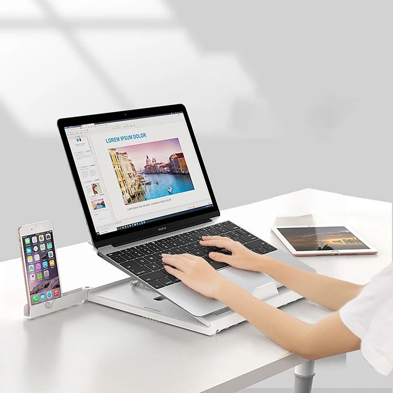 New Laptop Stand Multifunctional Folding Lift Portable Laptop Stand Monitor Increase Rack Aluminum Alloy Base - AL AZLAN SHOP alazlanshop