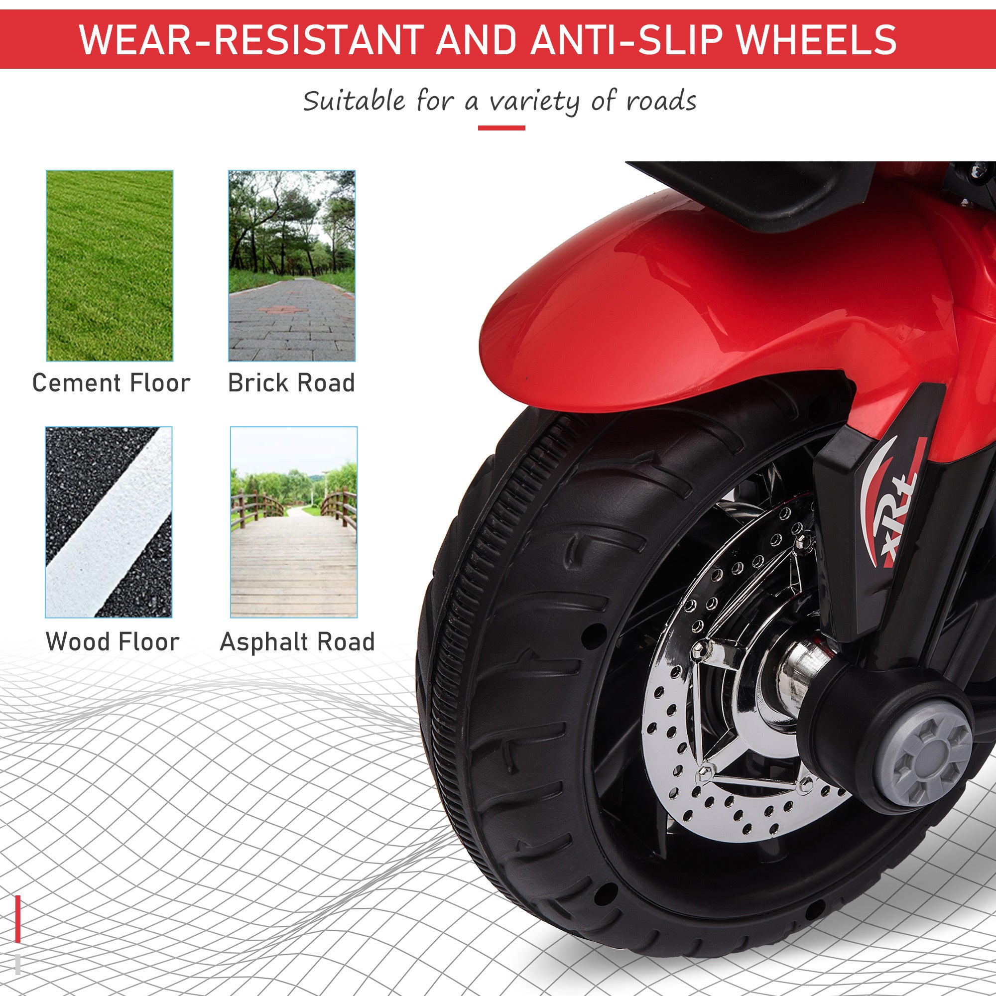 Red 6V Kids Electric Motorcycle Ride - On Dirt Bike Toy With Music Horn Headlights - AL AZLAN SHOP alazlanshop